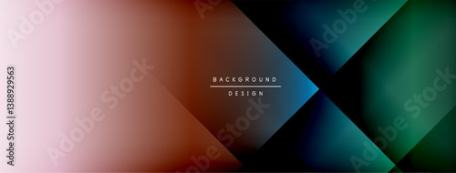 Abstract design, gradient colors, geometric shapes, modern style. Smooth transitions, dark tones, vibrant hues, minimalist aesthetic. Perfect backdrop.