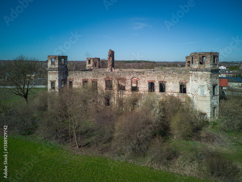 Ruins of Tarlow Palace in Podzamcze Piekoszowskie, Poland.