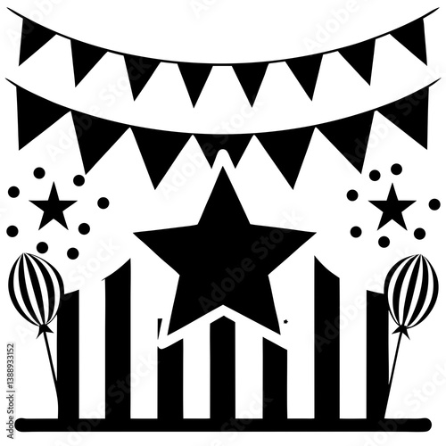 Stars & Stripes Bash Vector | Patriotic Printable Graphic Design File