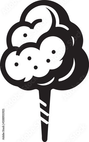 Carnival Cotton Candy Silhouette Vector Design