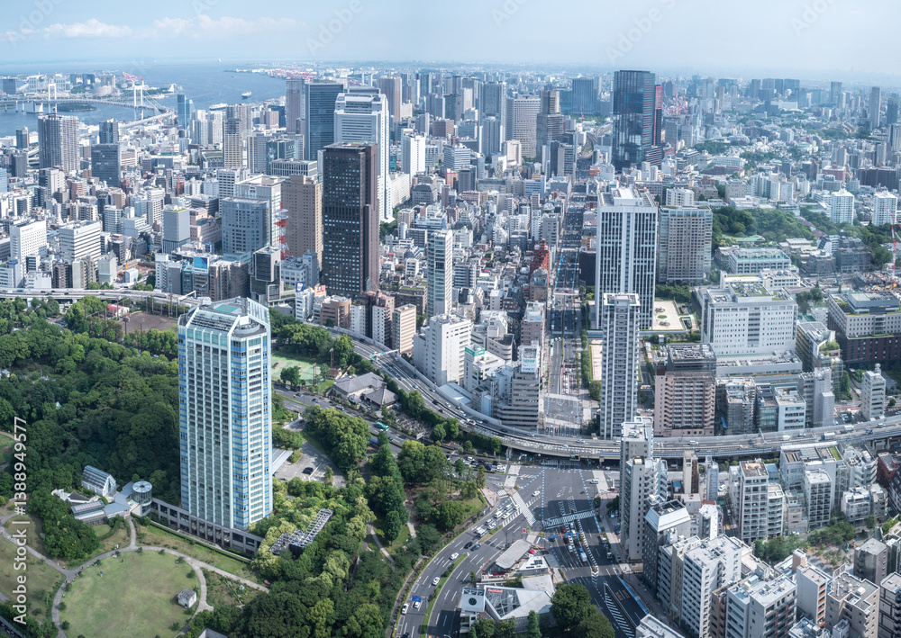 Naklejka premium Japon - Vue de la Tokyo Tower 4