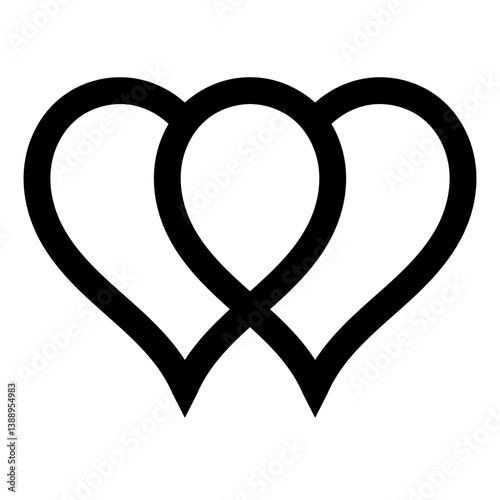 Intertwined Hearts Symbolizing Connection, Love, and Togetherness