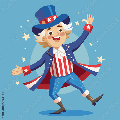 Yankee Doodle Dandy Vector | Patriotic USA Graphic Design for Print & Digital Use
