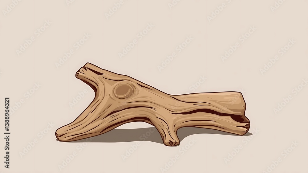 Obraz premium Driftwood Plank Transparent