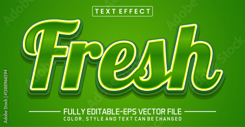 Fresh font Text effect editable