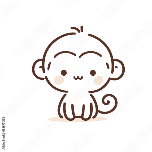 vector illustration of monkey