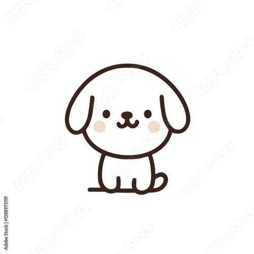 vector illustration of puppy