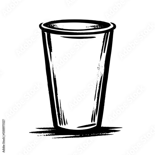 vector illustration of a glass