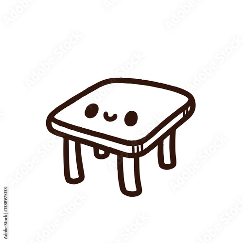 stool or table on white