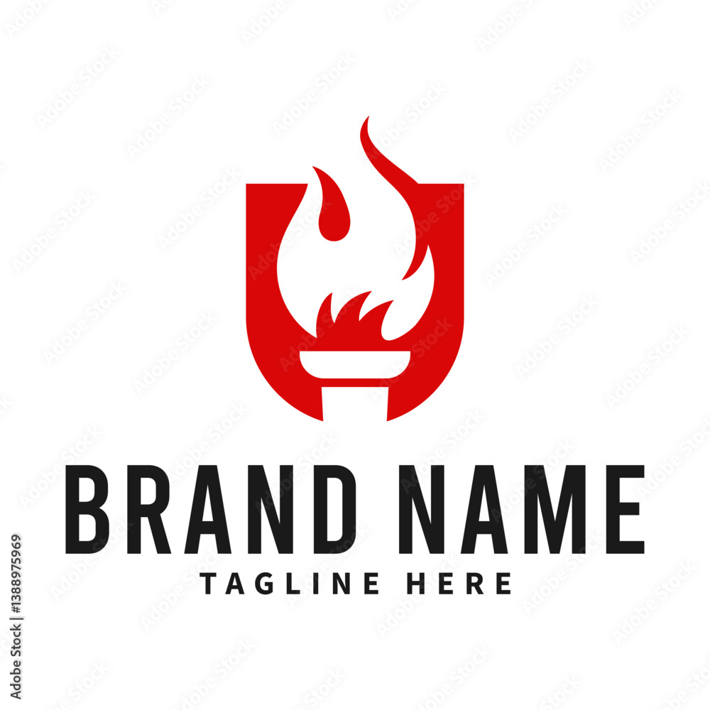 torch design logo in shield shape torch design logo in shield shape
