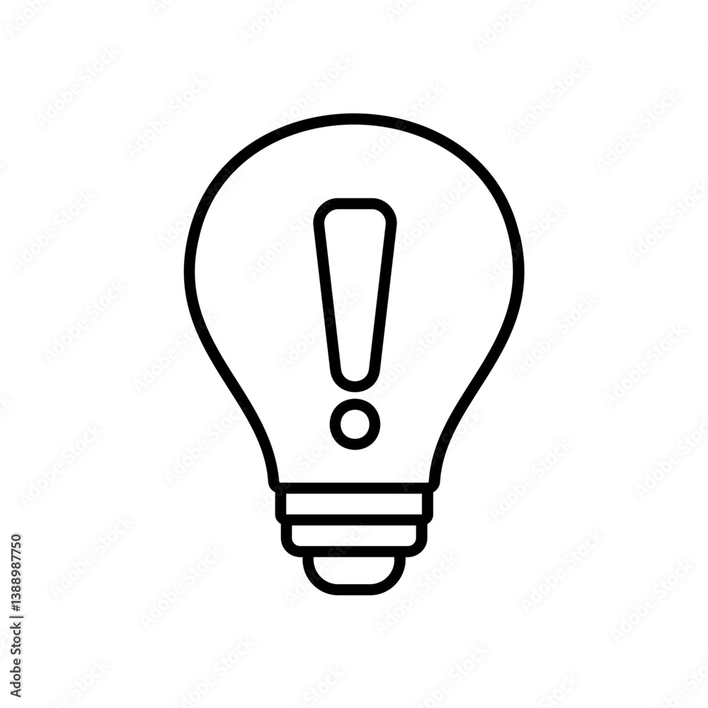 Light Bulb with an Exclamation Mark Light Bulb with an Exclamation Mark