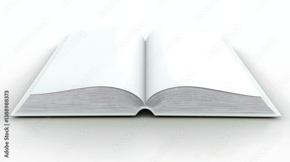A book is open to a page with a white background A book is open to a page with a white background