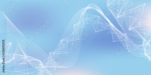 Global network connection banner design template. Header social network communication in the global business concept. Big data visualization.