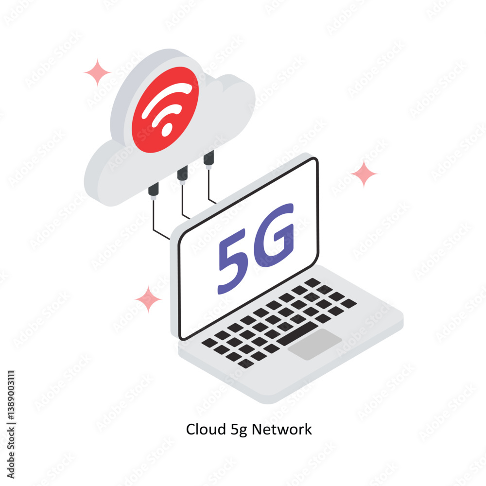 Cloud 5g Network Concept Isometric Style Illustrations. Eps 10 File Cloud 5g Network Concept Isometric Style Illustrations. Eps 10 File