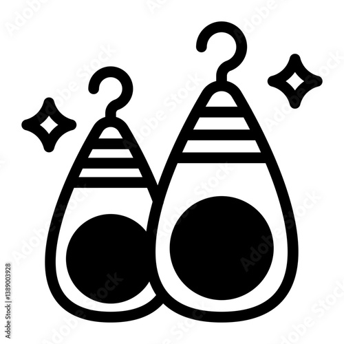 This Earrings icon is suitable for Africa, Africa Day, etc
