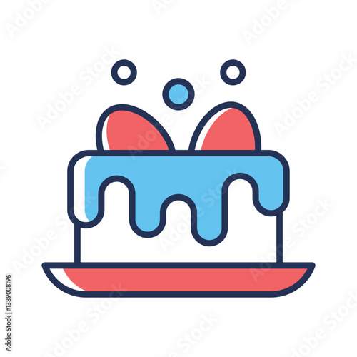 Grab an amazing flat outline icon showing easter cake