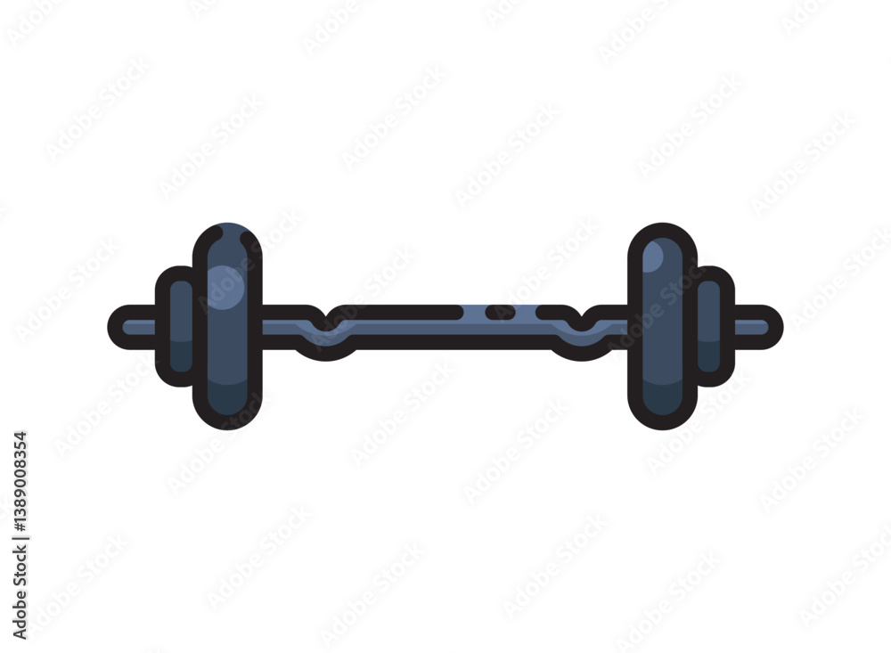 Set of an Gym Workout Barbell Icon Set of an Gym Workout Barbell Icon