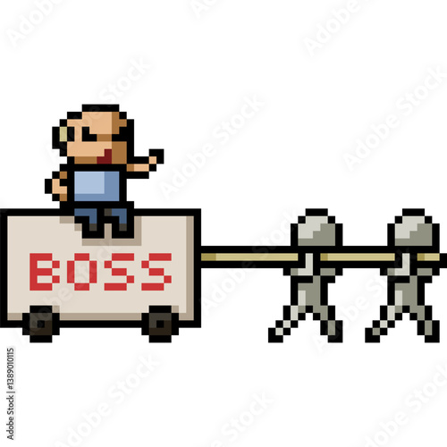 pixel art of old boomer boss