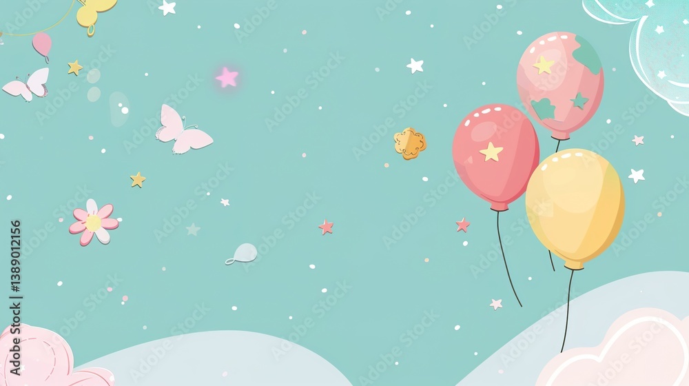 Fototapeta premium The Toy Background of Children's Day: Opening a Joyful Journey Full of Imagination for Children through the Wonderful World of Toys
