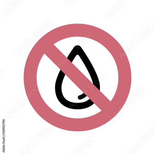 水濡れ禁止のアイコンイラスト