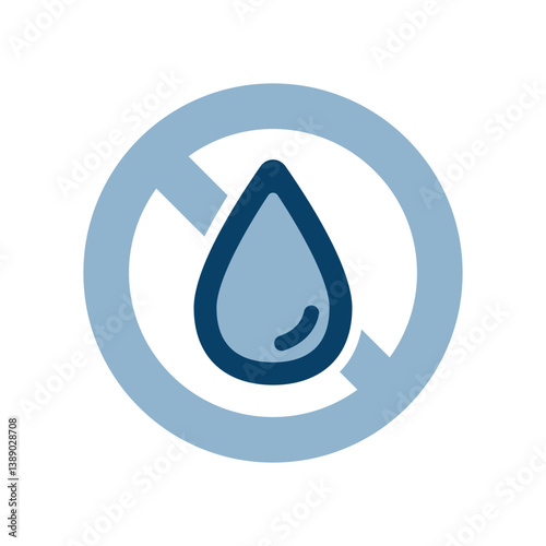 水濡れ禁止のアイコンイラスト