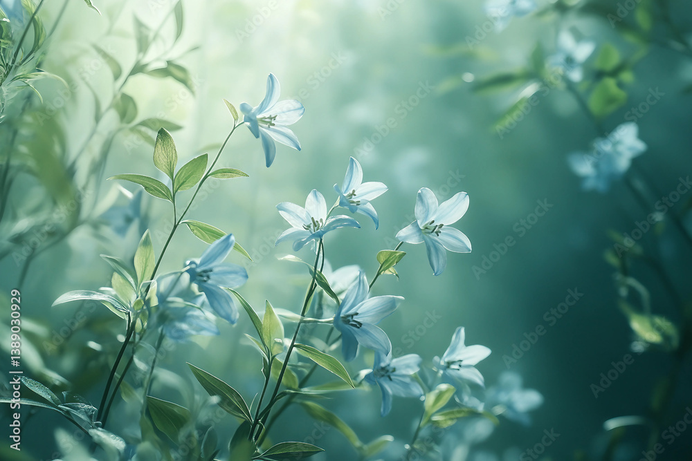 Obraz premium Cherry Tree Blossoms in Soft Golden Spring Light Capturing Nature Awakening Generative AI