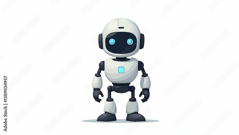Flat Vector Illustration of a Refined Machine Agency: Showcasing Autonomous Decision Systems and Self-Learning Modules for Next-Gen Automation in a Cute, Smart Business Style Flat Vector Illustration of a Refined Machine Agency: Showcasing Autonomous Decision Systems and Self-Learning Modules for Next-Gen Automation in a Cute, Smart Business Style