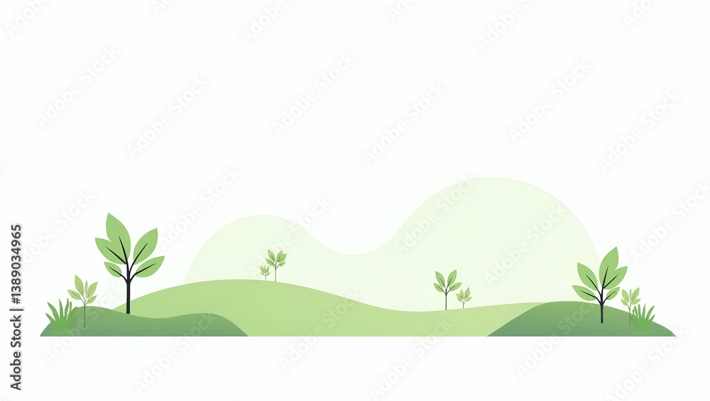 Obraz premium Explore our flat refined wallpaper design showcasing minimalist financial imagery, perfect for eco-friendly investment strategies and sustainable economic models.