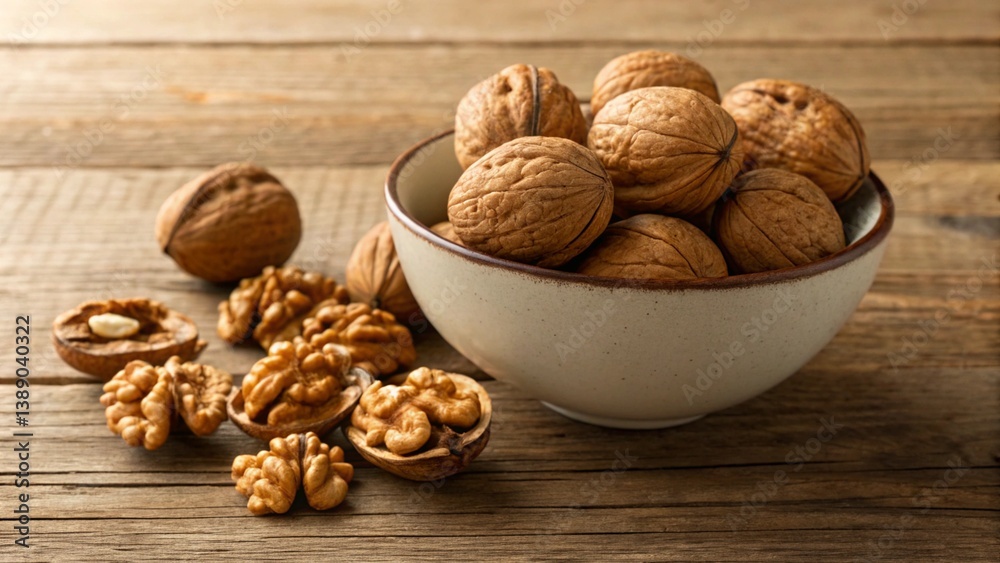 walnuts in a bowl walnuts in a bowl