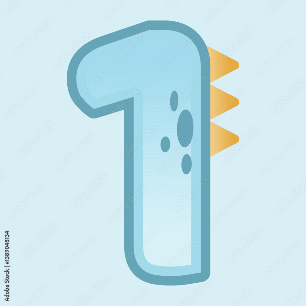 Dinosaur Number 1 Sign Birthday Blue Dinosaur Number 1 Sign Birthday Blue