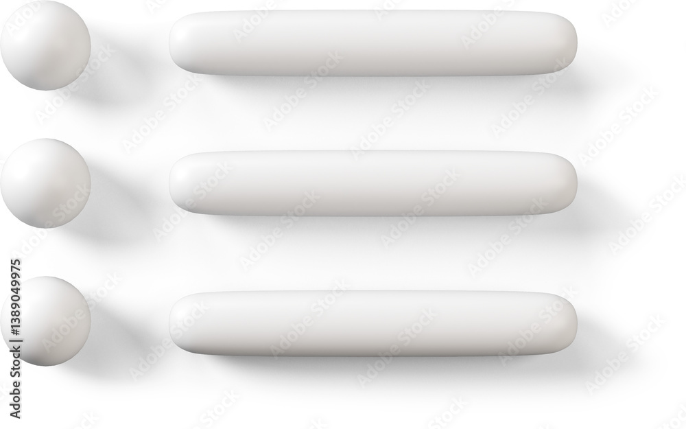 Fototapeta premium White checklist with round items