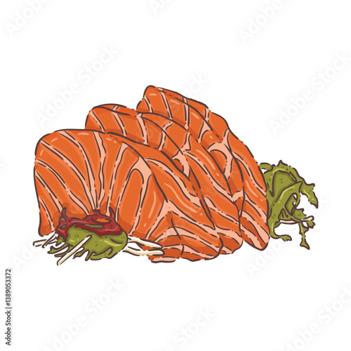 Salmon sashimi