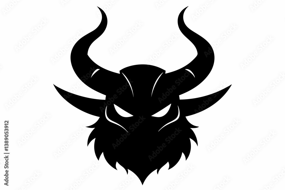 mythical beast horn silhouette vector mythical beast horn silhouette vector