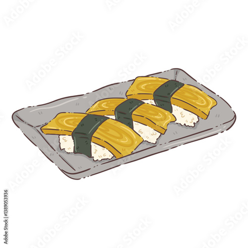 set Japanese food sushi