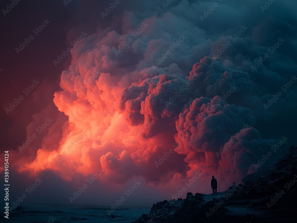 forest fire and volcanic eruption.