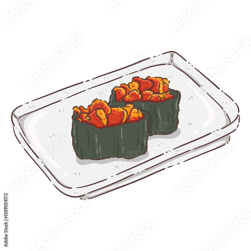 sushi with salmon