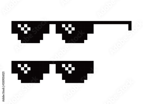 Thug Life Sunglasses Pixel Art