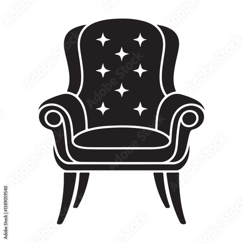 armchair isolated on white background