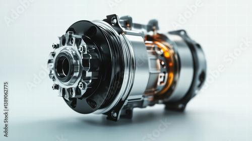 Machinery Marvel: A detailed look into the complex mechanics of a futuristic industrial engine, showcasing the innovation and precision of modern engineering.