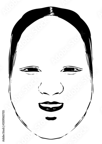 能面女面