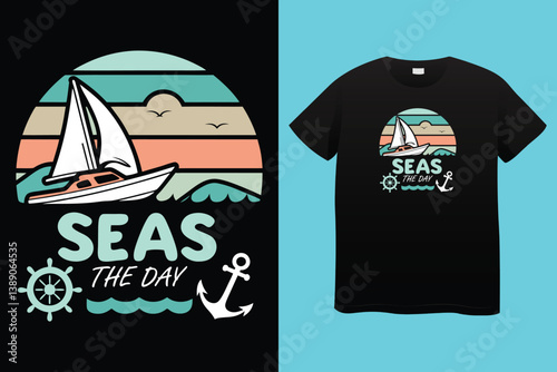 Set of illustrations of colorful pirate ships. AI generative.