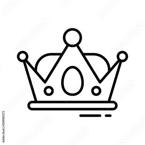 Get this amazingly designed outline icon of crown
