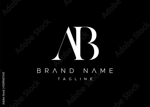 Luxury AB letter logo mark