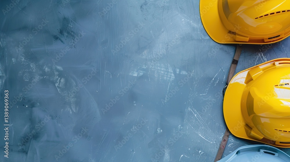 Labor Day Blue - Gray Background: Presenting Workers' Steady and Resolute Struggle Posture with the Blue - Gray Tone