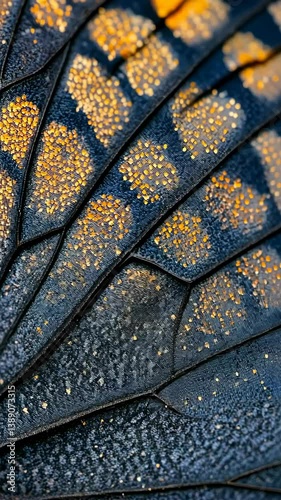 Close-up of Vibrant Butterfly Wing Showcasing Intricate s and Textures in Natures Design