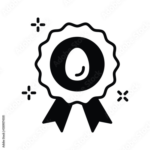Get this amazing glyph icon of easter badge