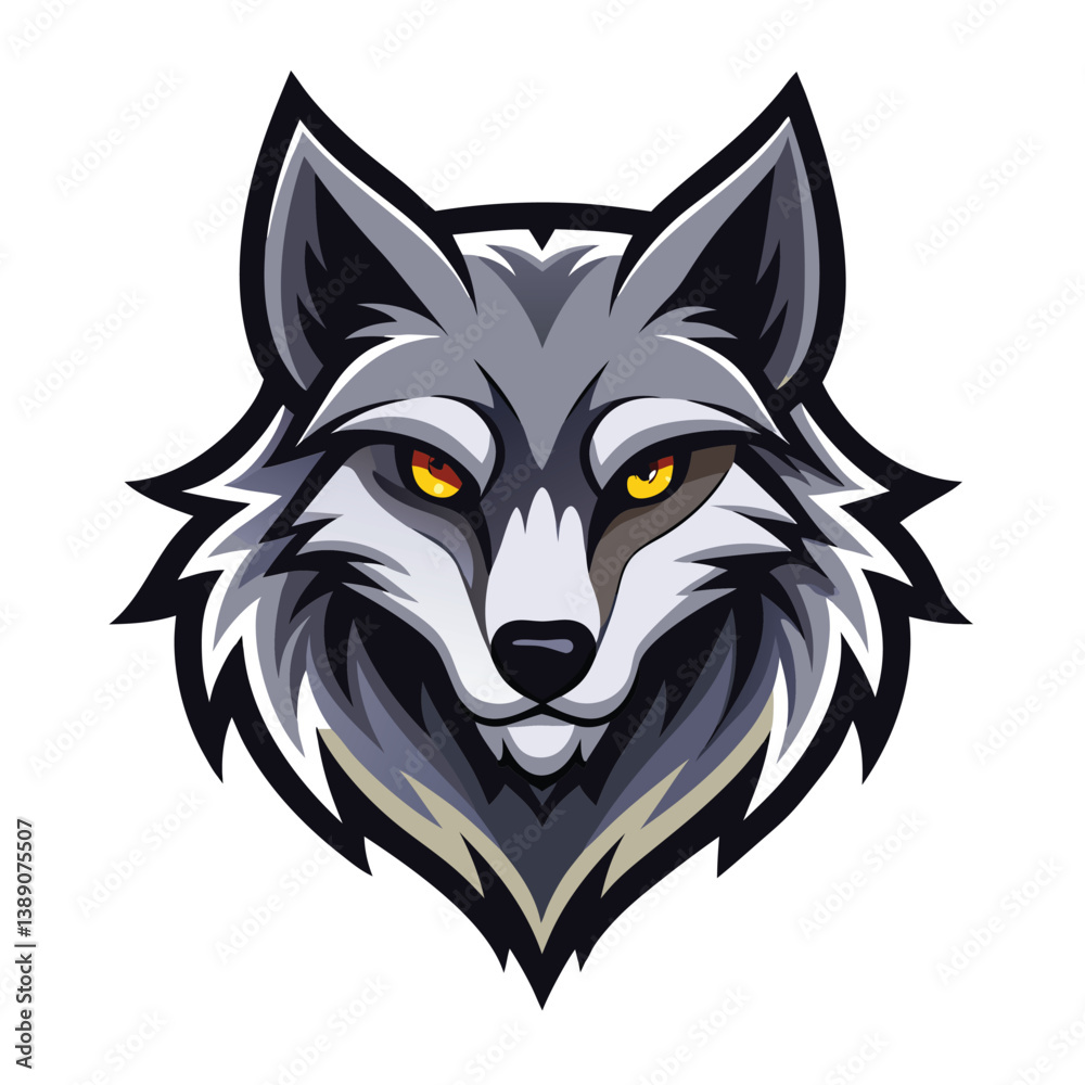 Obraz premium wolf vector llustration for logo or design on white background 