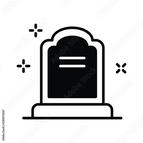 Easy to use glyph icon of grave, premium design