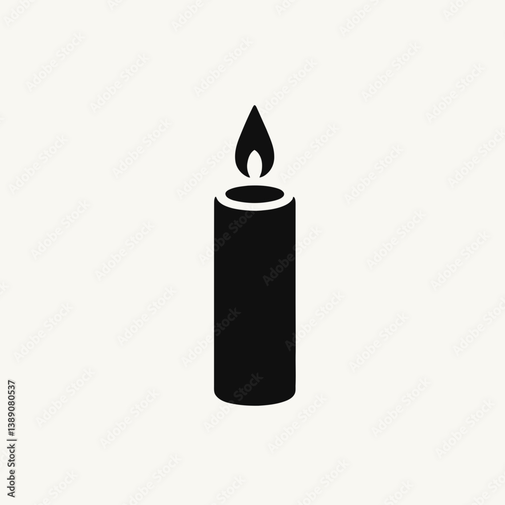 very simple flat and single minimalist Candle Wax Silhouette in black on a white background very simple flat and single minimalist Candle Wax Silhouette in black on a white background