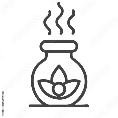 Aromatherapy Diffuser Icon for Wellness Blogs, Spa Websites, Holistic Health Apps, Self-Care Guides and Essential Oil Education Resources